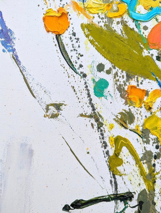 Wildflowers on white