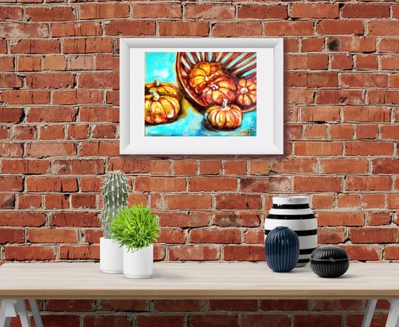 Still life with pumpkins