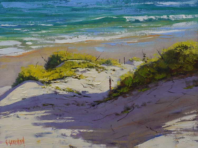 Beach Painting Original Oil Coastal Sand Dunes S Artfinder