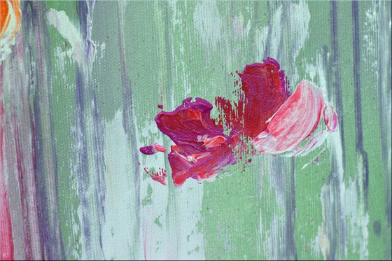 Frühling - Abstract Art - Acrylic Painting - Canvas Art - Abstract Flower Painting - Ready to Hang