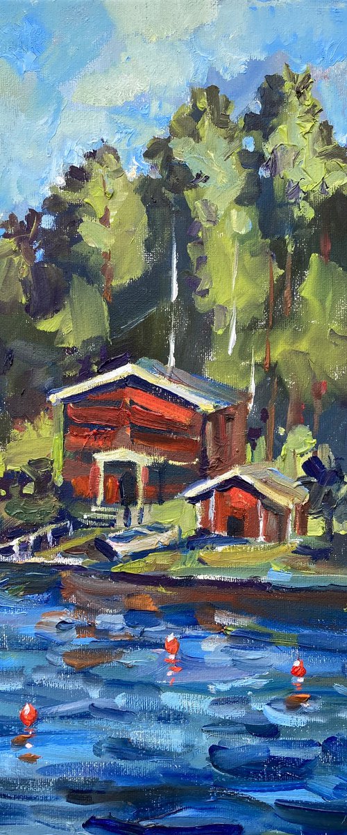 Finnish Lakeside Cottage by Natalia Miasnikova