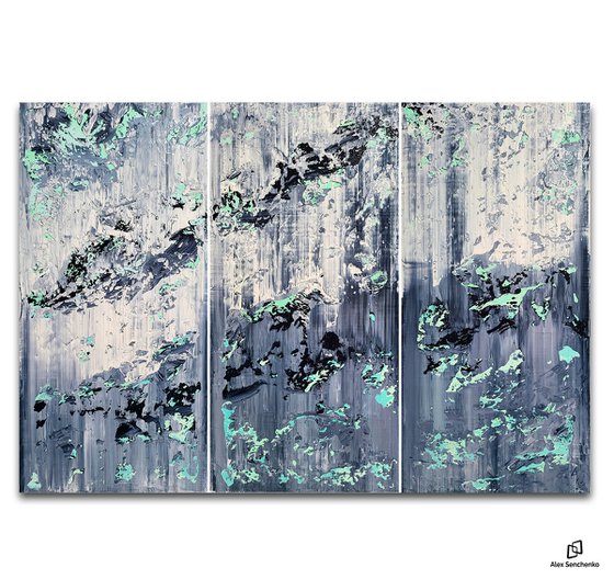 150x100cm. / Abstract triptych / Abstract 2282