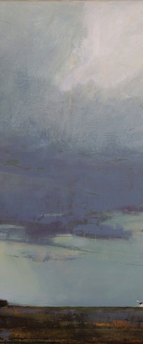 Lonely House 30x30" 76x76cm Contemporary Art by Bo Kravchenko by Bo Kravchenko