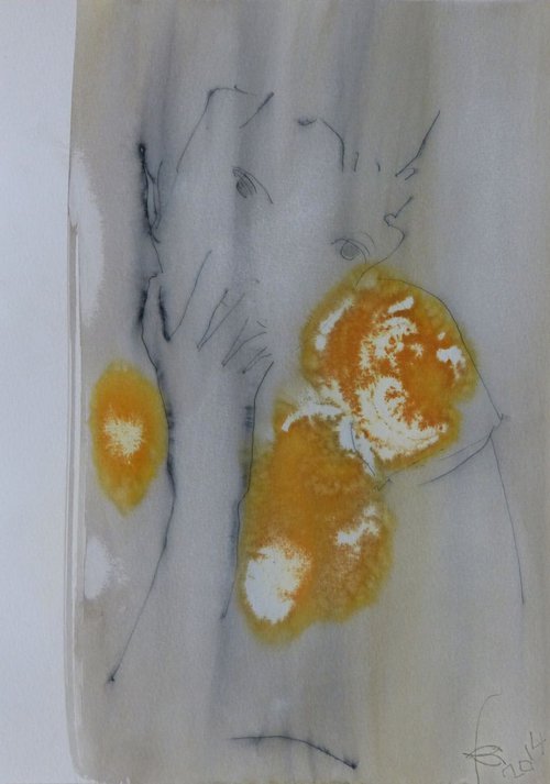 Prolegomena #63 , Acrylic on paper A3, 29x42 cm by Frederic Belaubre