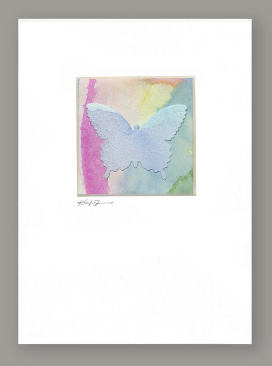 Butterfly Collage Collection 2 - 2 Minimalist Collages by Kathy Morton Stanion