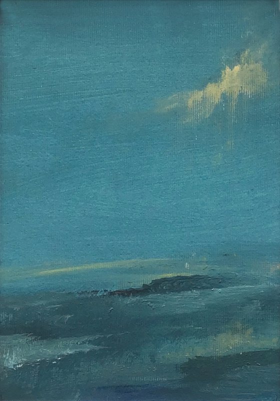 Blue Horizon I - Original mounted painting