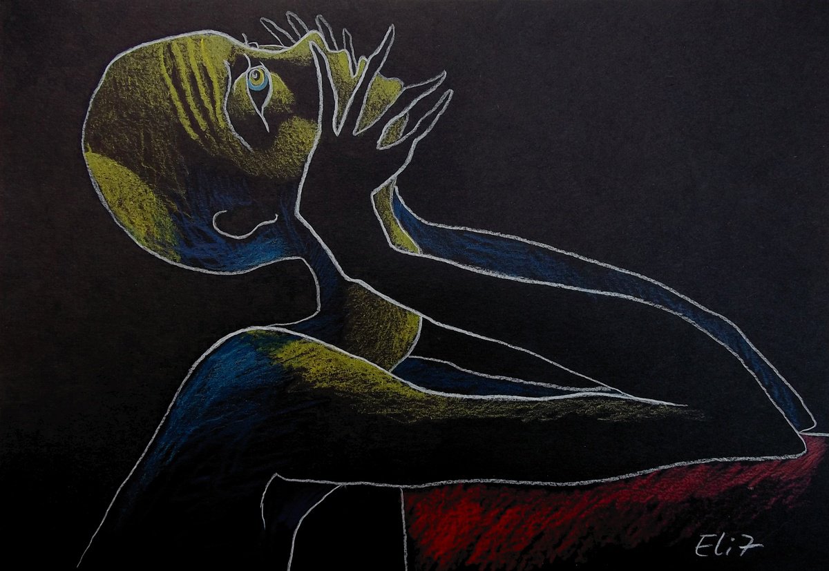 Expressive Pencil Drawing , Low Heaven By Elisheva Nesis, 13 X 9, Artwork For Sale On Artfinder