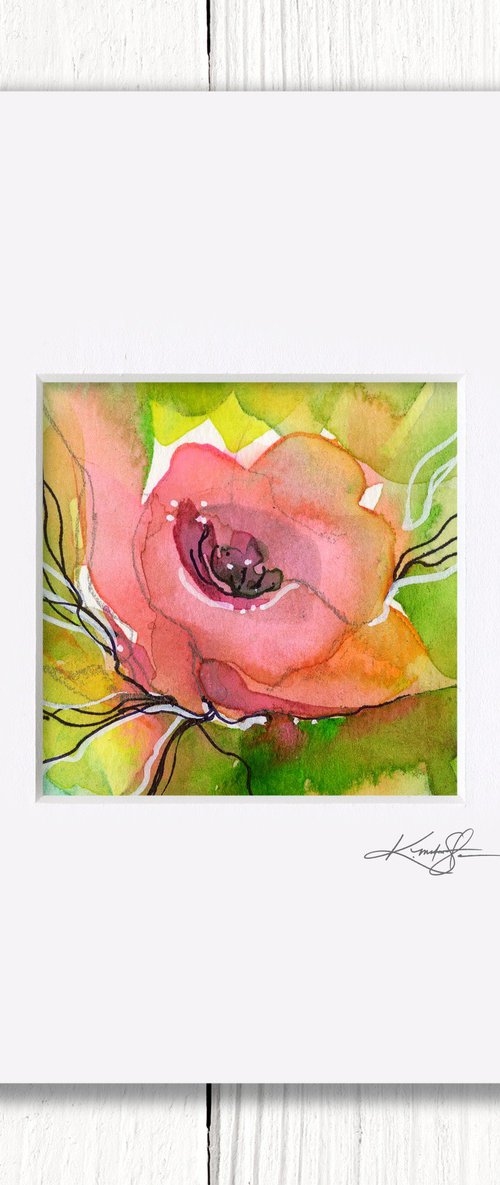 Little Dreams 32 - Small Floral Painting by Kathy Morton Stanion by Kathy Morton Stanion