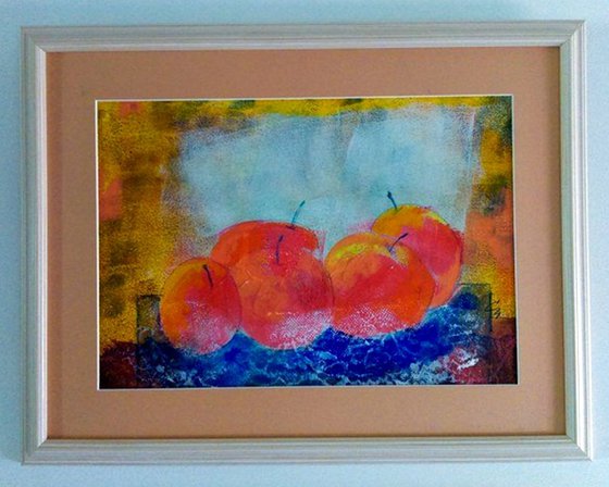 Sweet apples,Framed without glass.