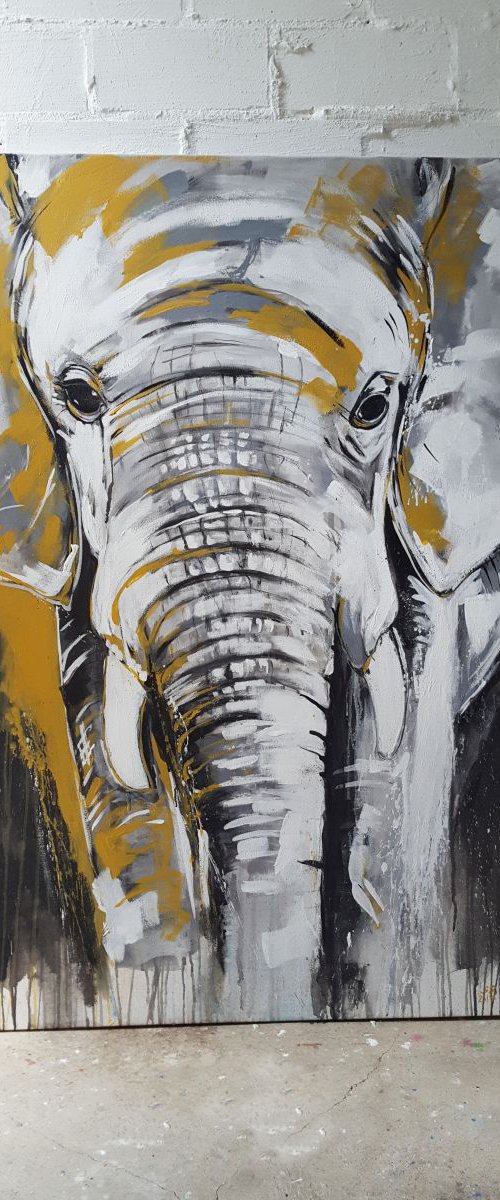 Elephant #2 - 80 x 120 cm by Stefanie Rogge