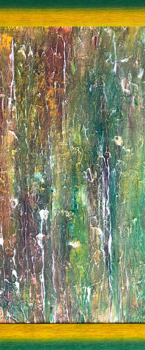 Abstract painting Green park by Mila Moroko