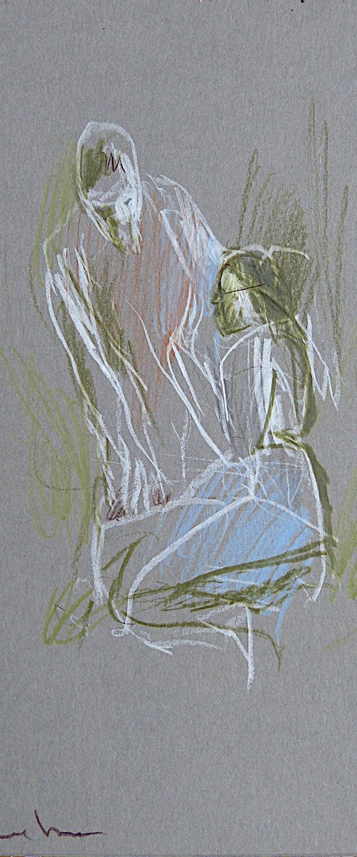 Husband and Wife 1, 21x15 cm by Frederic Belaubre