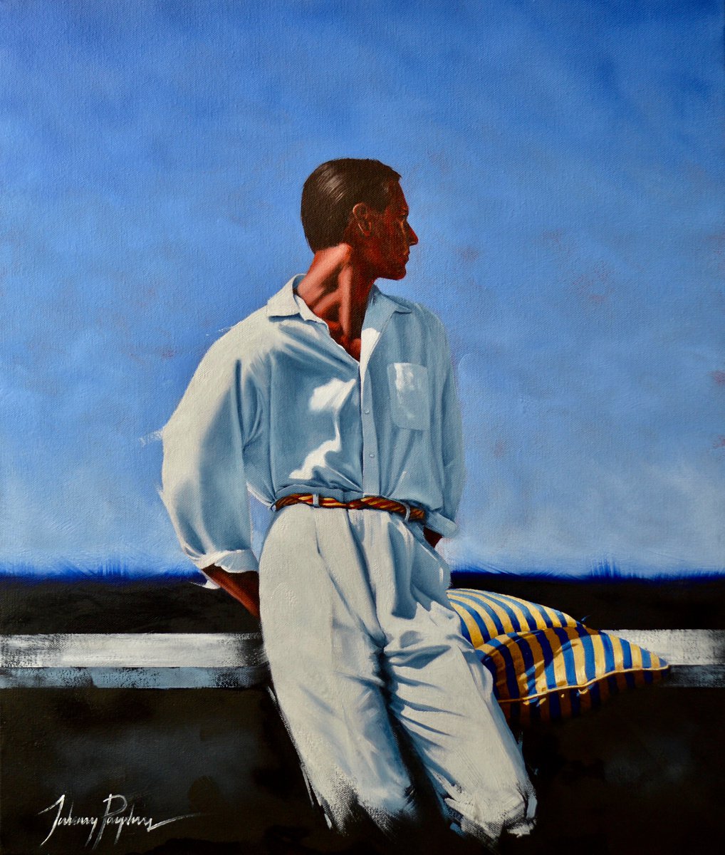 Impressionistic Portrait Oil Painting By Johnny Popkess, 20 X 24, Cote D