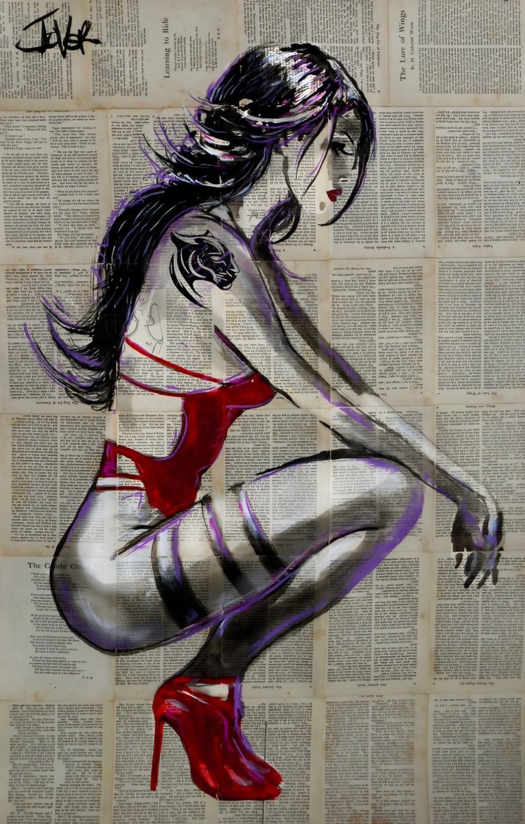 Ink Drawing , Wild Cat By Loui Jover, 30 X 43, Artwork For Sale On Artfinder