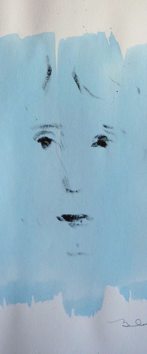 Portrait 18C36, ink on paper 41x29 cm by Frederic Belaubre