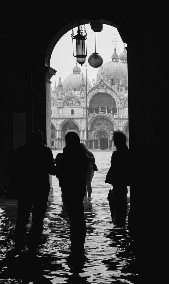 Acqua alta in piazza San Marco