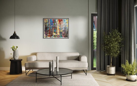 Colors of big city (framed)