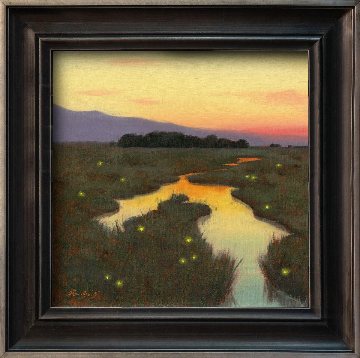 Impressionistic Landscape Oil Painting By Ayna Paisley, 13 X 13, Our Quiet Place, Original Artwork