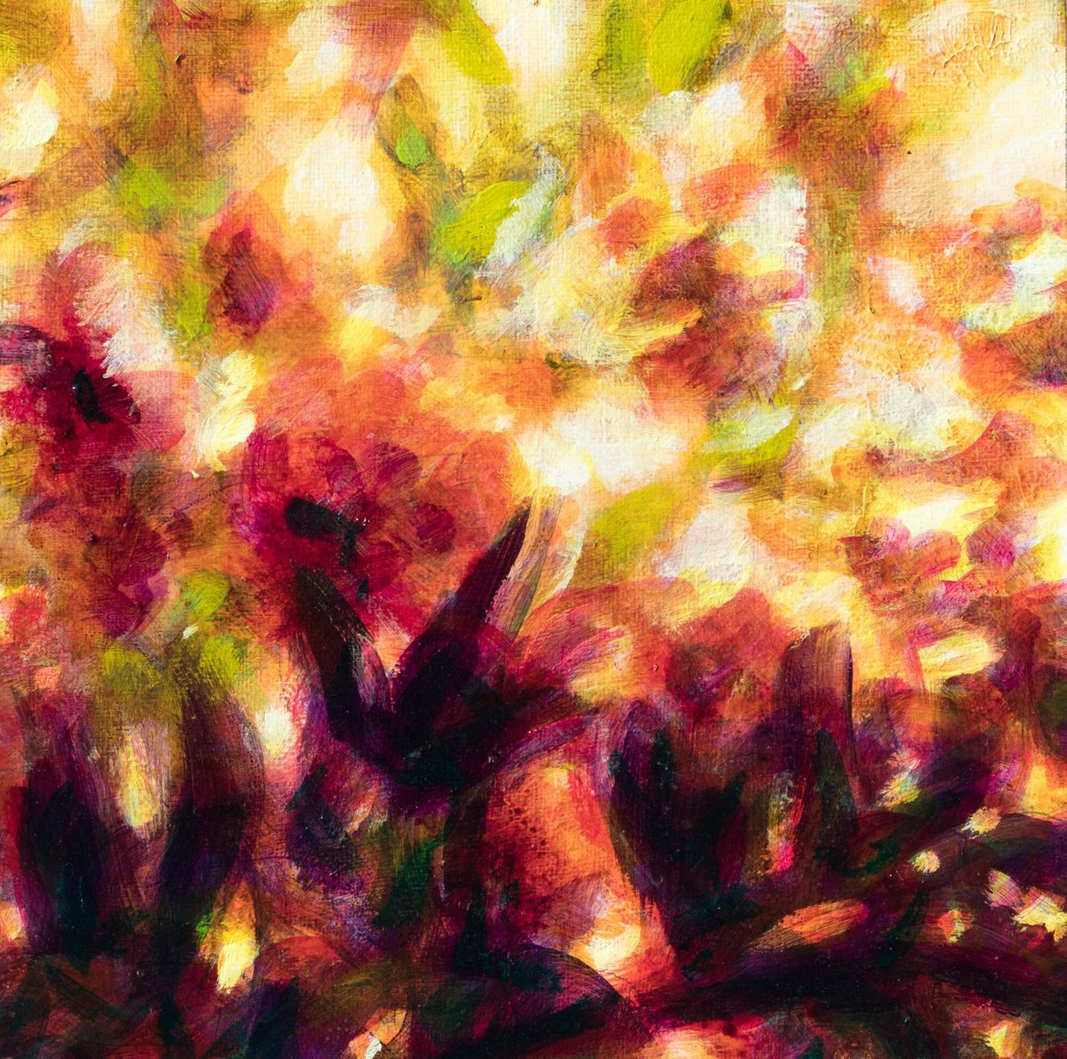 Autumn flowers - floral abstract by Fabienne Monestier
