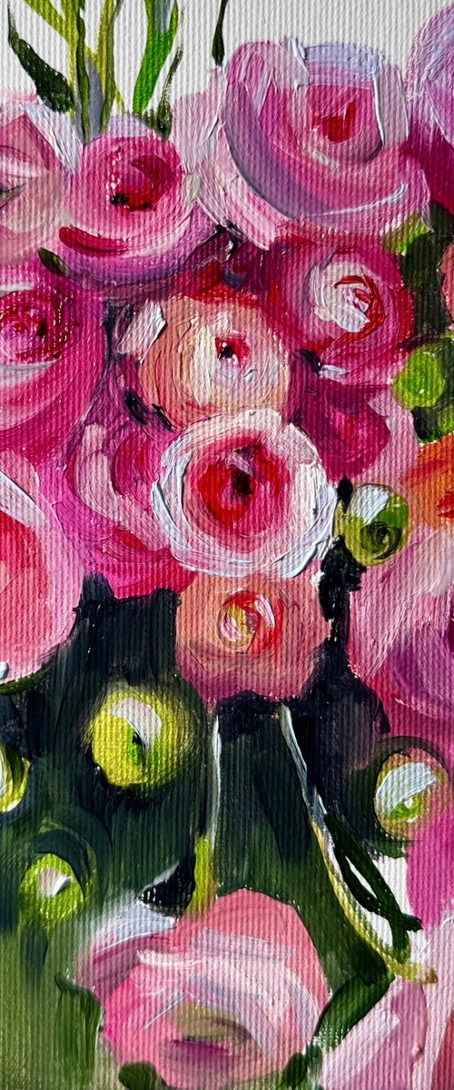 A Bouquet of Ranunculus Flowers by Olena Hromova