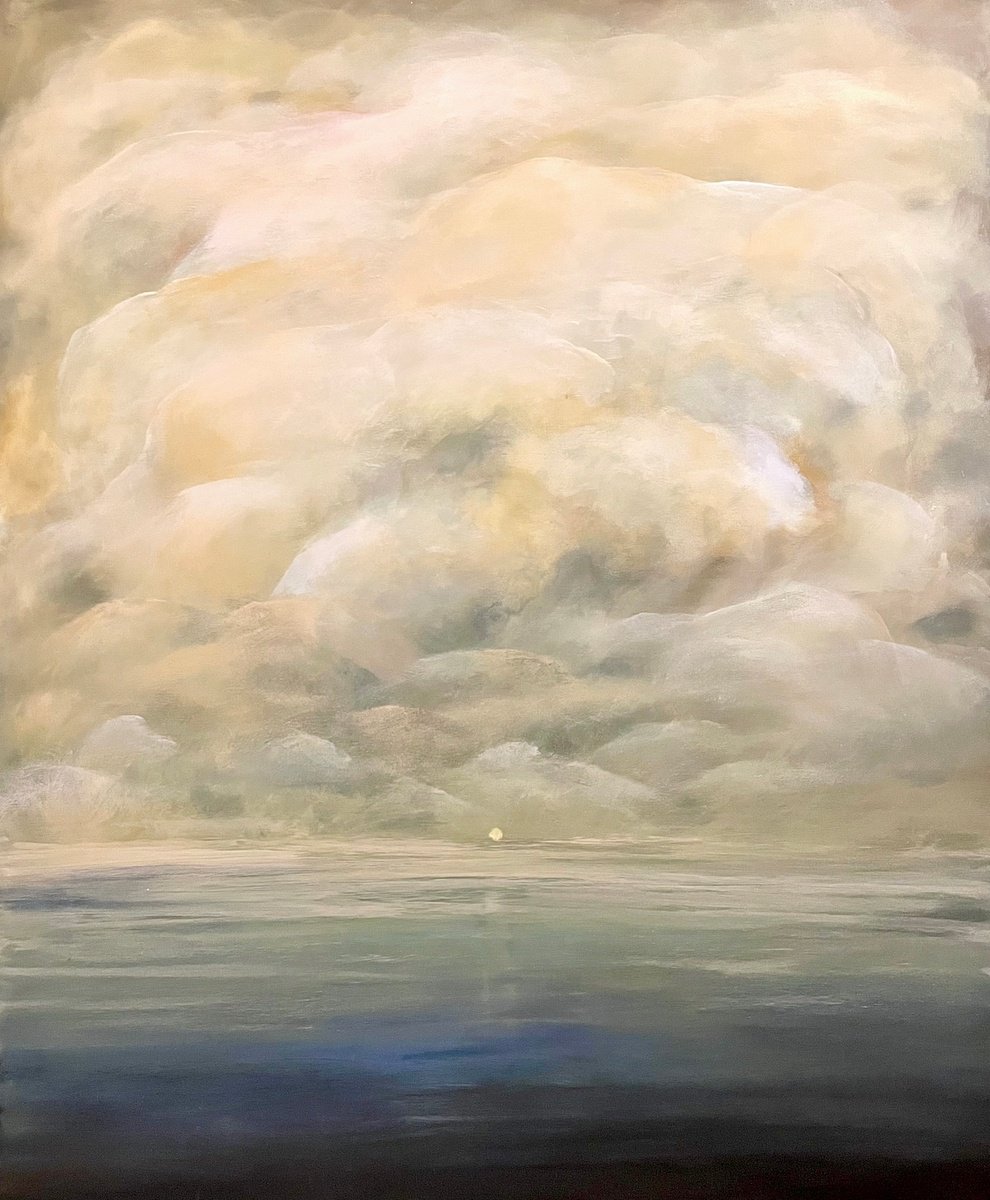 Impressionistic Landscape Acrylic Painting By Oksana Vasylyeva, 39 X 47", Infinity, Original Artwork