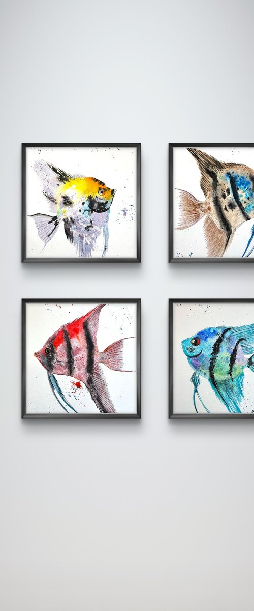 Exotic Trpoical Colorful fish by Yuliia Sharapova
