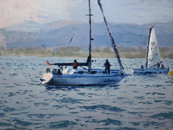 Seascape with Sailboats 52