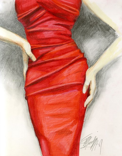 Red Dress by James Simon
