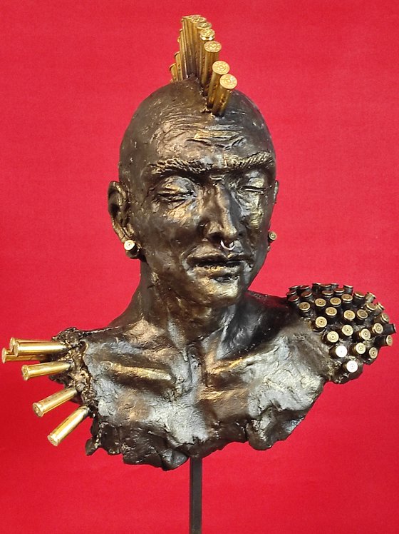 "Centurion II" Unique mixed media sculpture