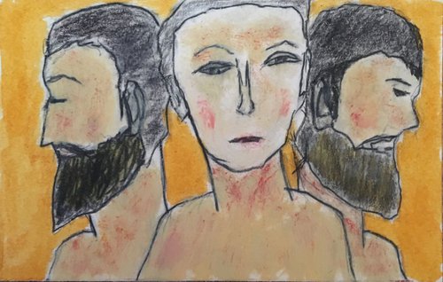 Study: three men by Paola Consonni