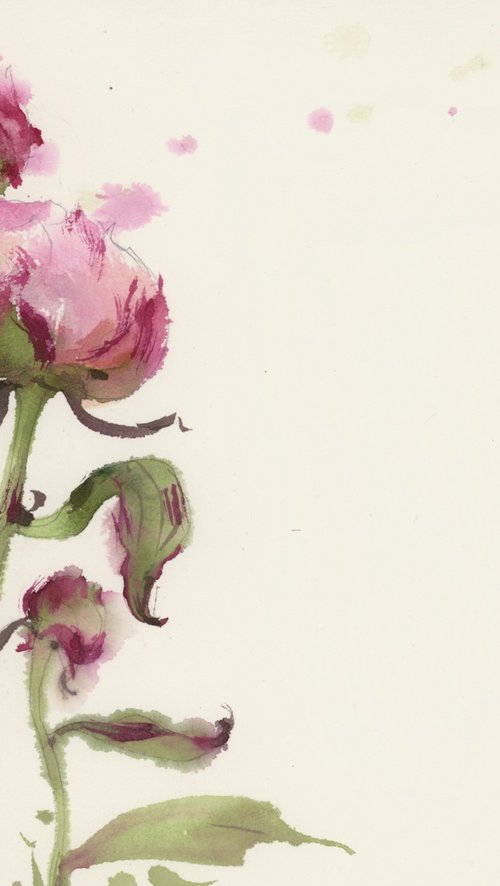 Peonies #3. Still life with peonies. by Tatyana Tokareva