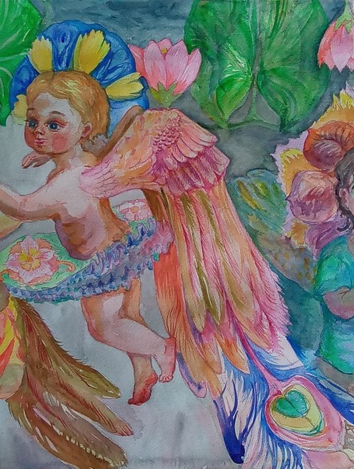 Three Cherubs by Velta Emilija Platupe