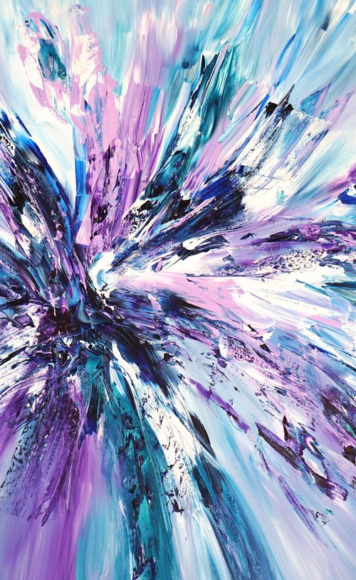 Purple Turquoise Blue D 1 by Peter Nottrott