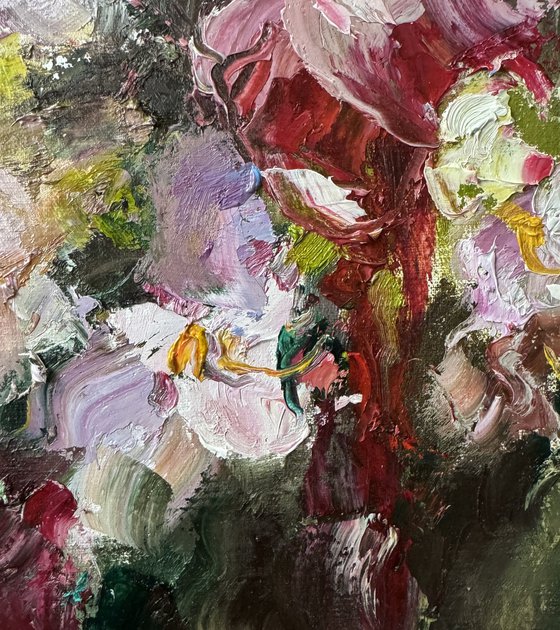 Pink evening. Abstract Flowers