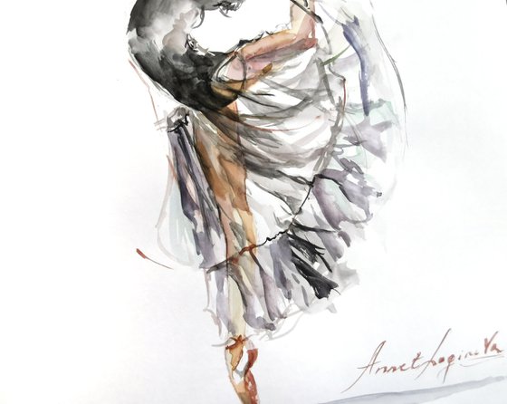 Ballet Art, Ballet dancer drawing on paper