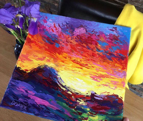 "Blazing sky" sunset