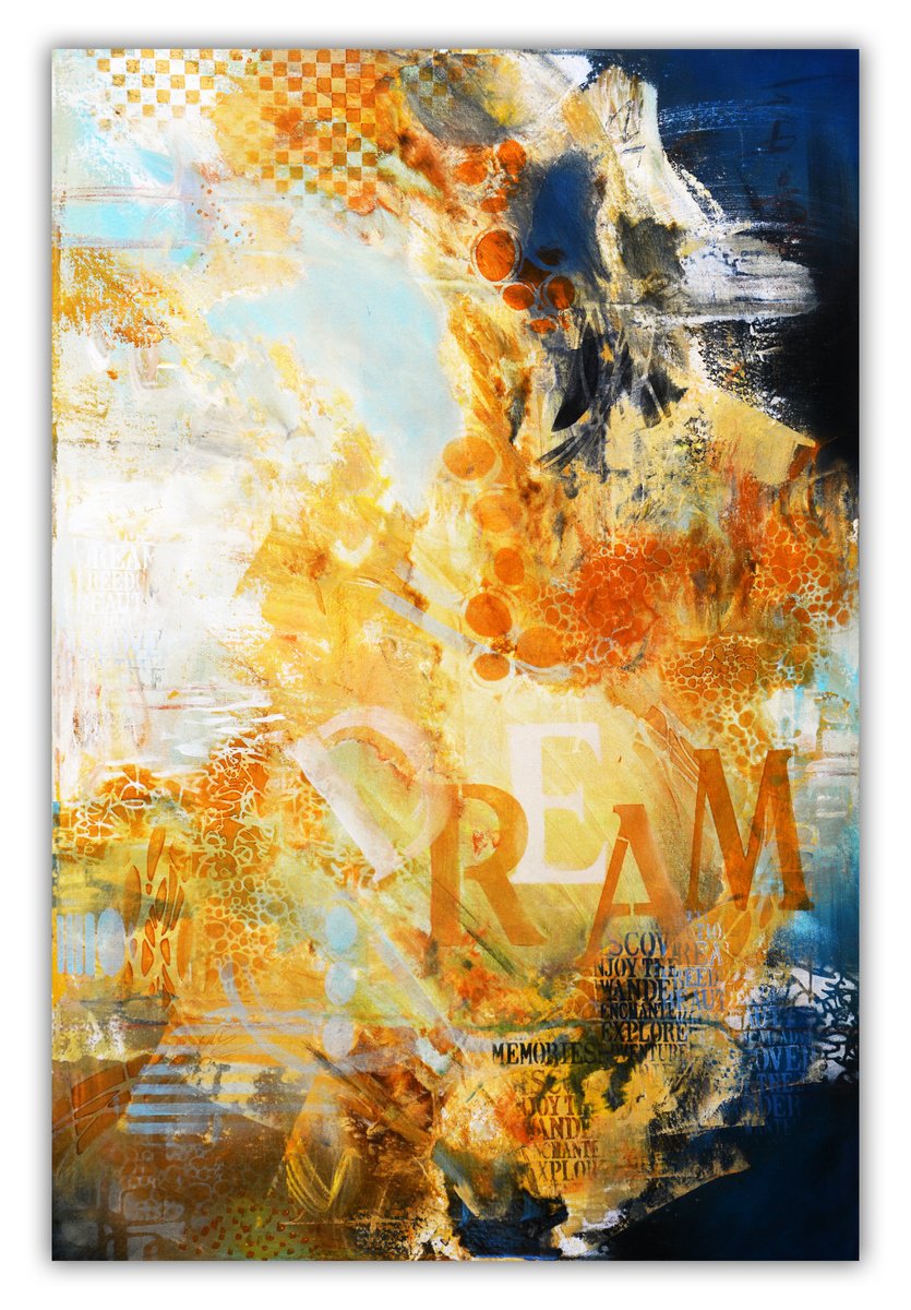 Abstract Acrylic Painting By Andrada Anghel, 24 X 36, Endeavour Dream, Original Artwork