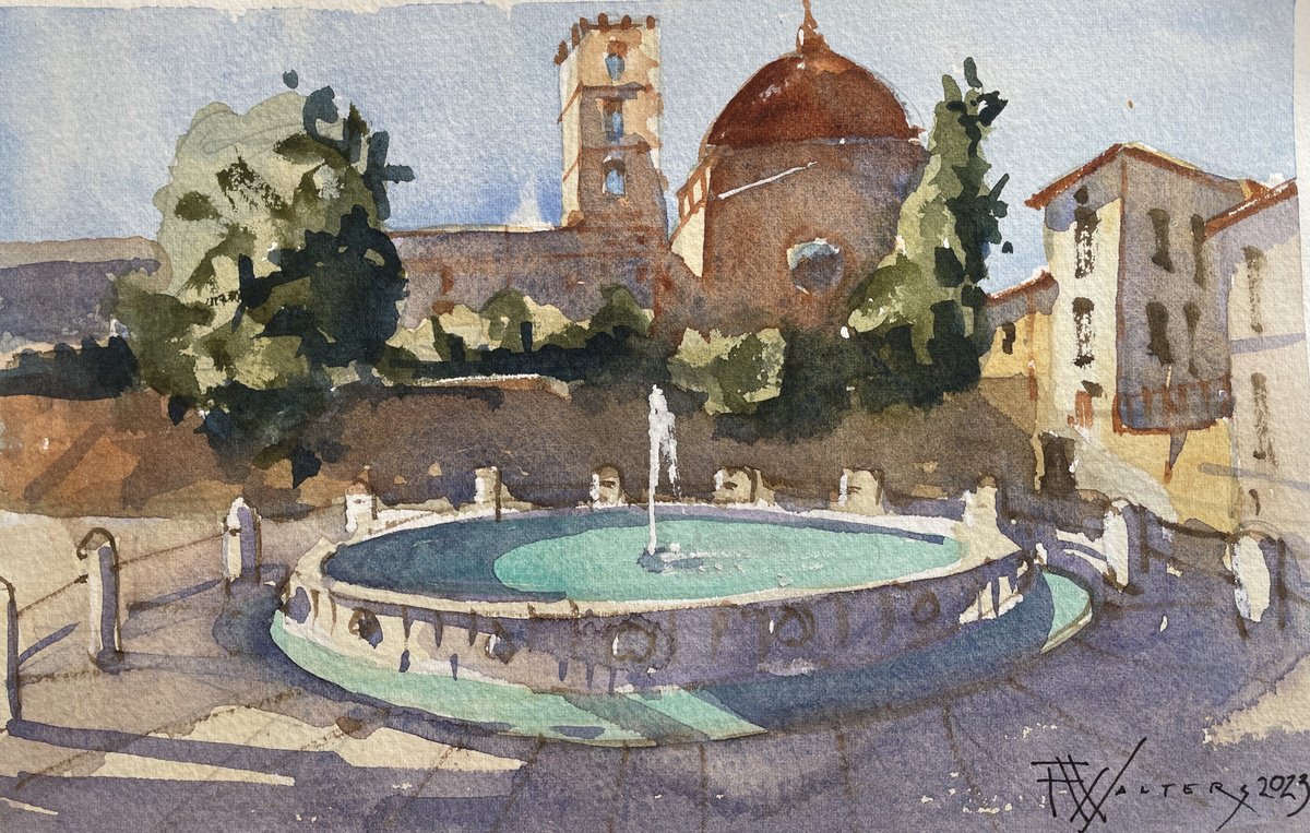 Lucca Fountain by Frank Walters