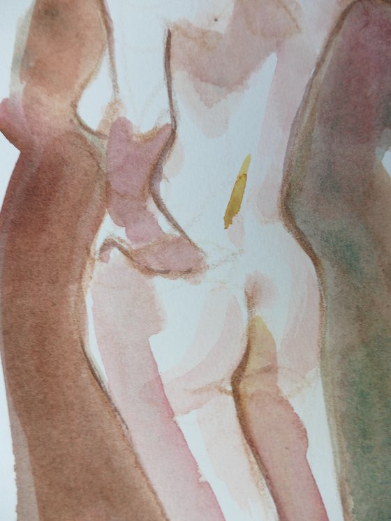 standing female nude