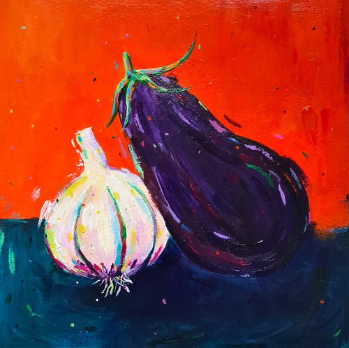 Garlic and Aubergine by Dawn Underwood