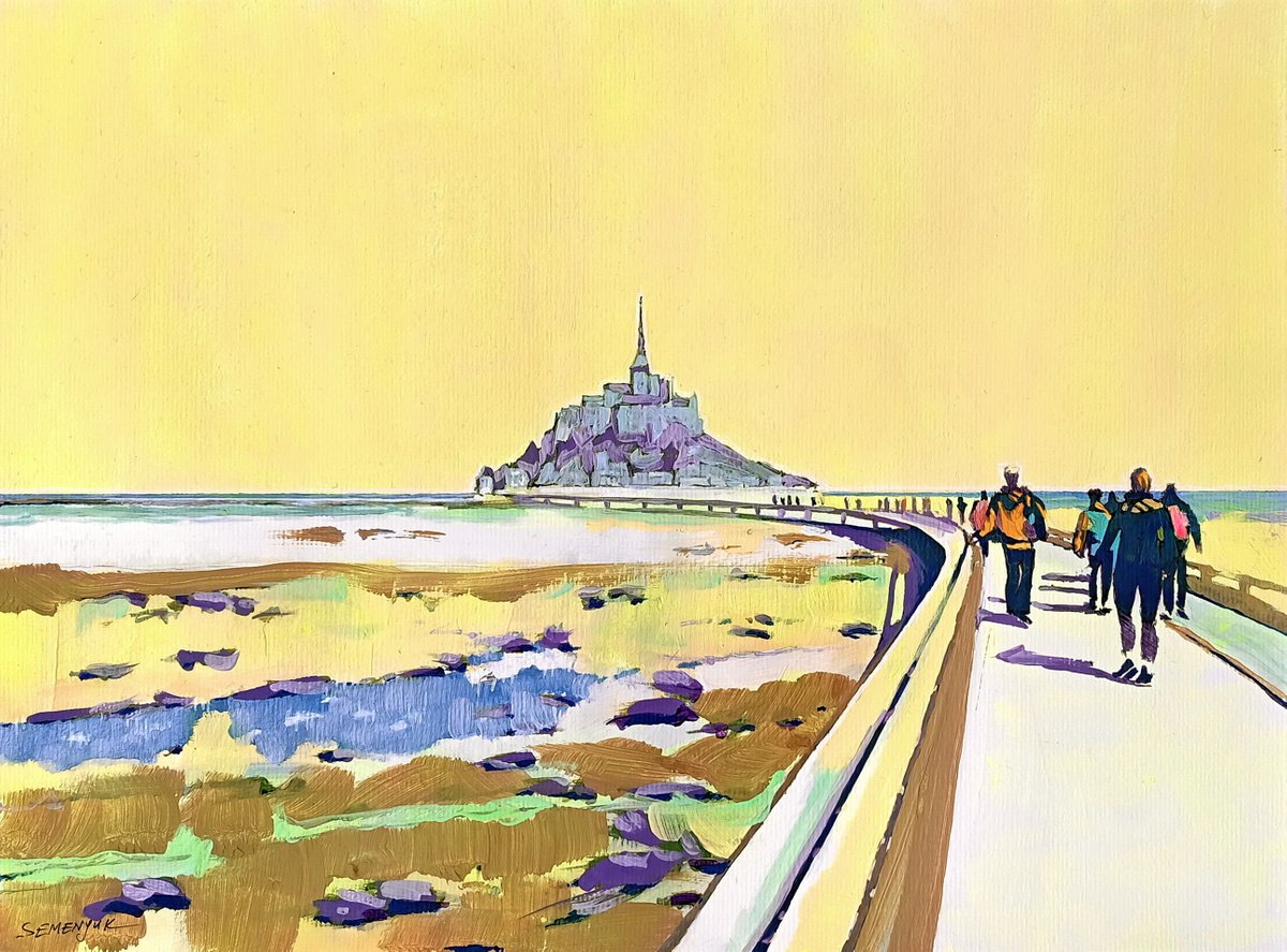 Morning on Mont-Saint-Michel by Evgen Semenyuk
