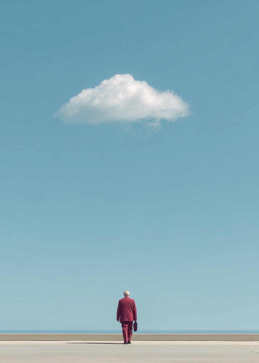 Photorealistic Landscape Photograph By Marcus Cederberg, 20 X 28", Red Man Walking, Original Artwork