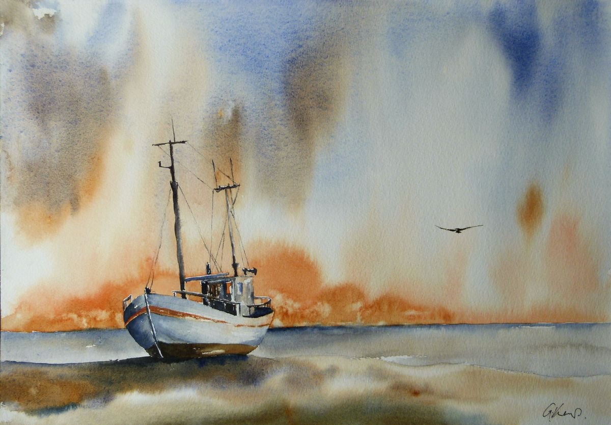 Fishing Boat. by Graham Kemp