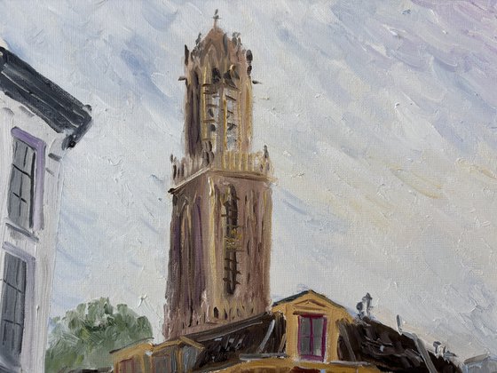 Dutch Street Cafe and Domtoren Utrecht