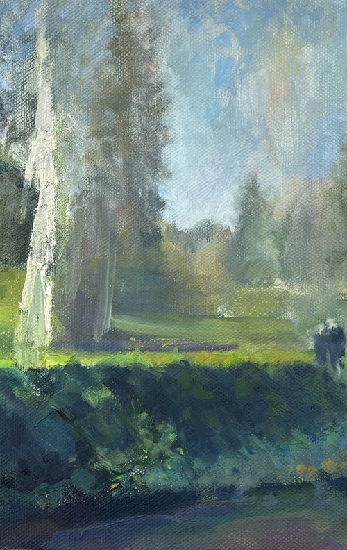 The fountain at Forde Abbey by Alexandra Morris