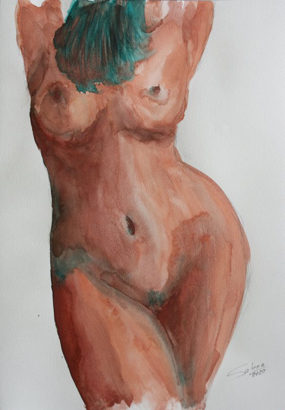 Grace VIII. Series of Nude Bodies Filled with the Scent of Color /  ORIGINAL PAINTING