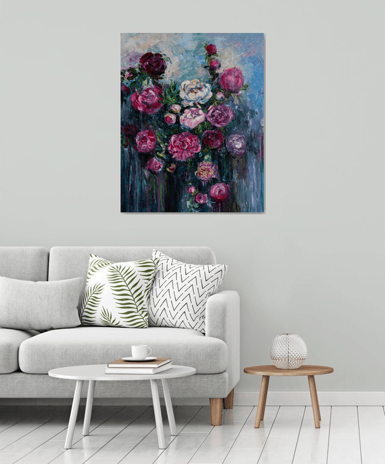 Portal of Peonies Painting