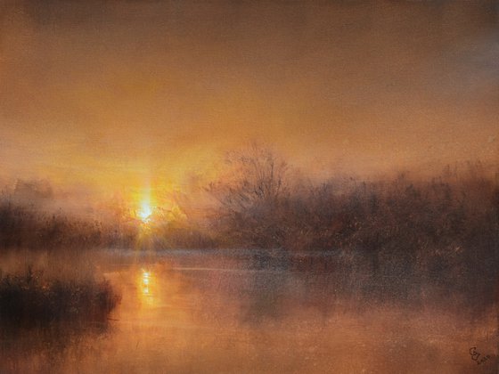 " Hazy Sunrise "