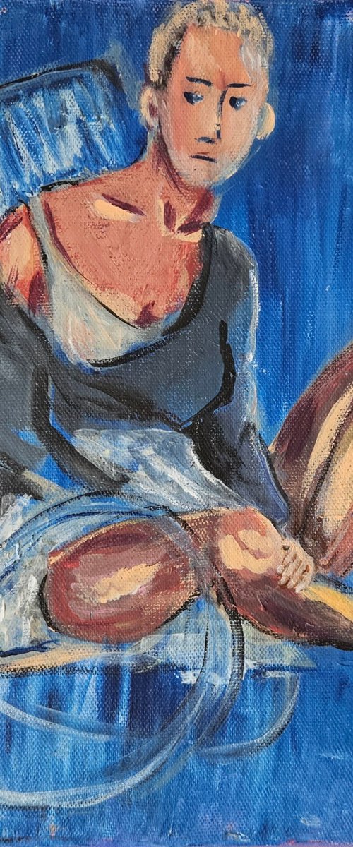 Woman in a chair by Vera Stein
