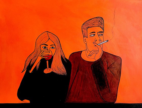 Couple in the bar
